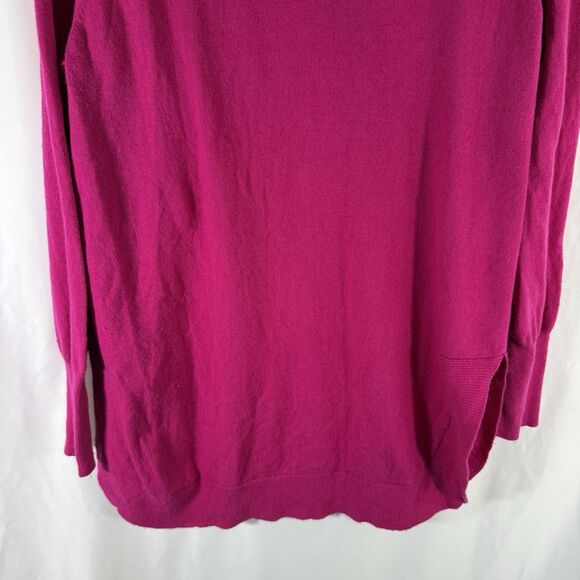 J. Crew Sweater Women's Large Pink Merino Wool Blend Long Sleeve Pullover - Picture 15 of 16